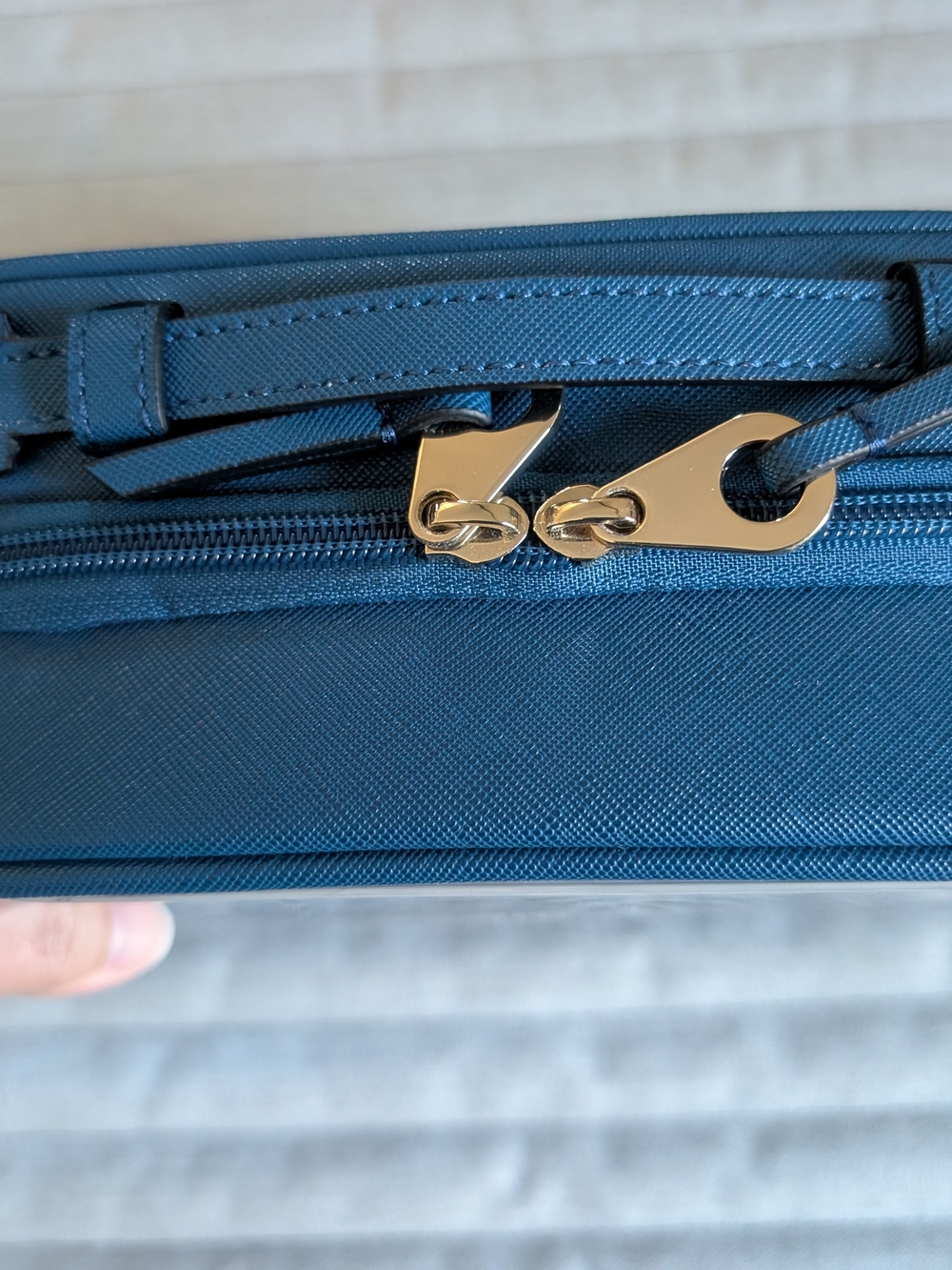 Calpak Small Clear Travel Pouch in Deep Sea - Picture 4 of 6